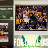 GIANNIS ANTETOKOUNMPO 12x16 PHOTO FRAMED JSA COA SIGNED AUTO AUTOGRAPHED BUCKS